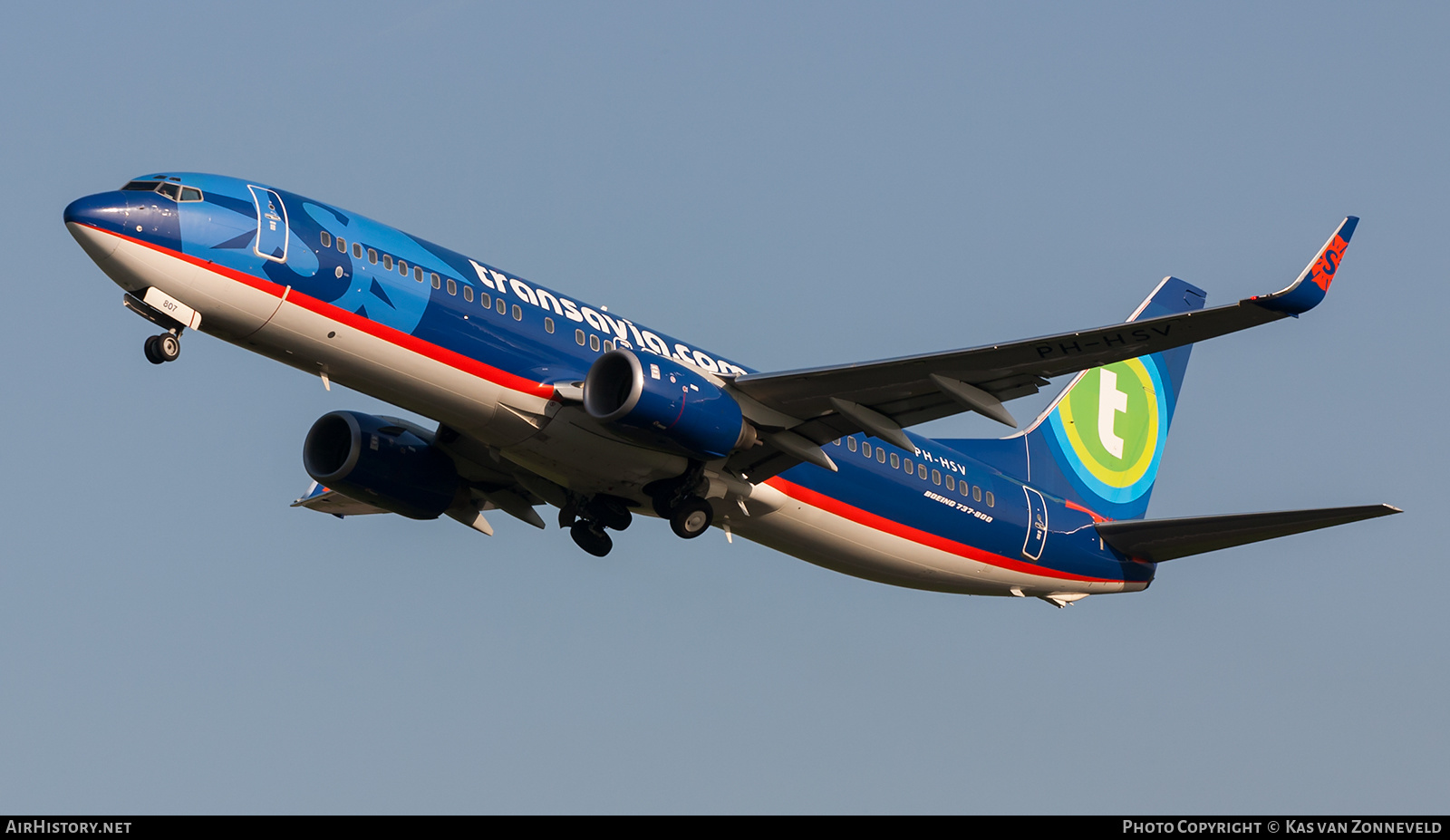 Aircraft Photo of PH-HSV | Boeing 737-8BK | Transavia | AirHistory.net #472132