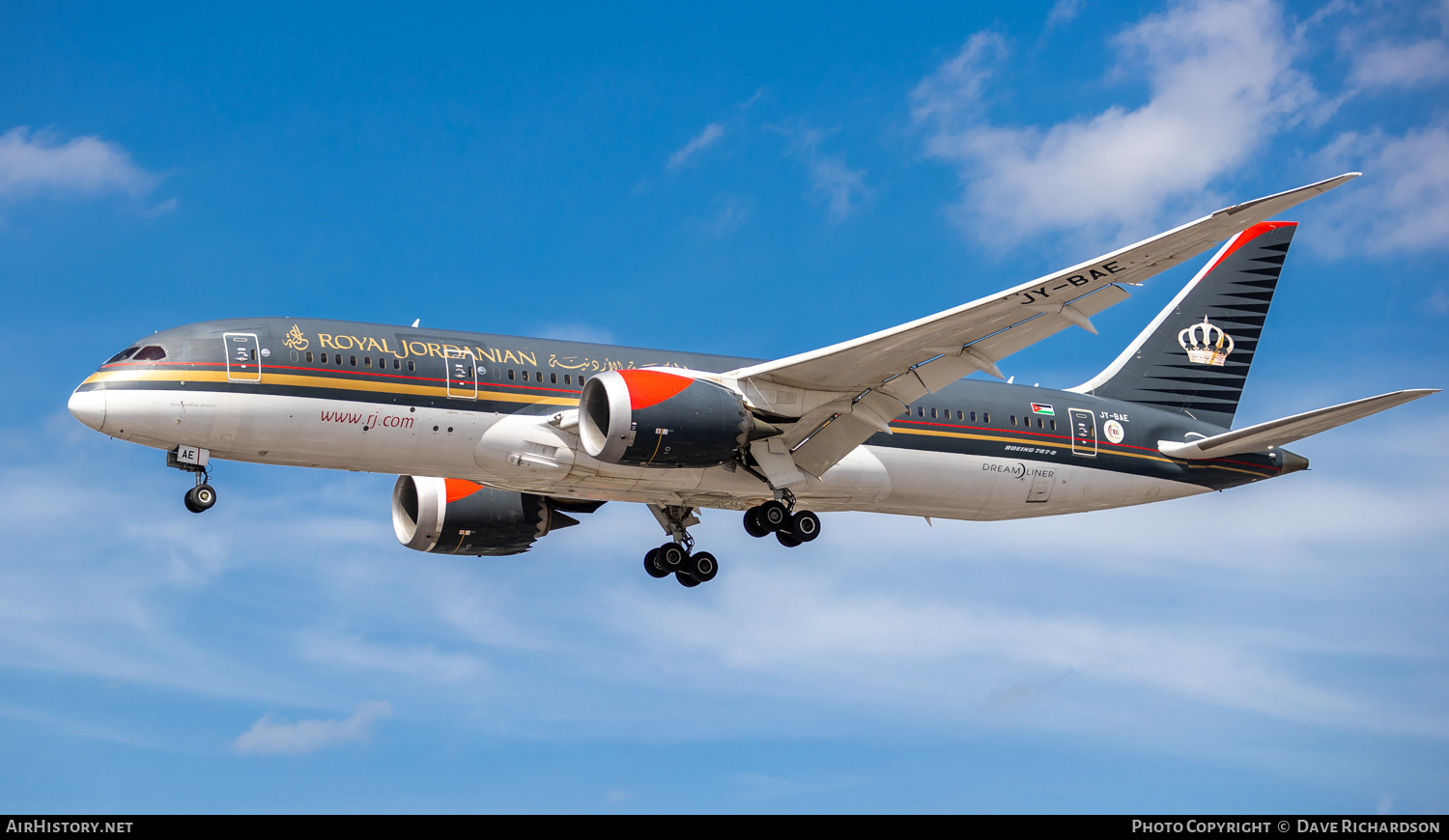 Aircraft Photo of JY-BAE | Boeing 787-8 Dreamliner | Royal Jordanian Airlines | AirHistory.net #472473