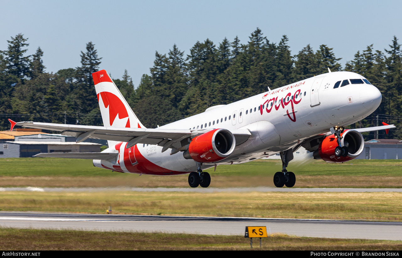 Aircraft Photo of C-GFCI | Airbus A320-214 | Air Canada Rouge | AirHistory.net #472555