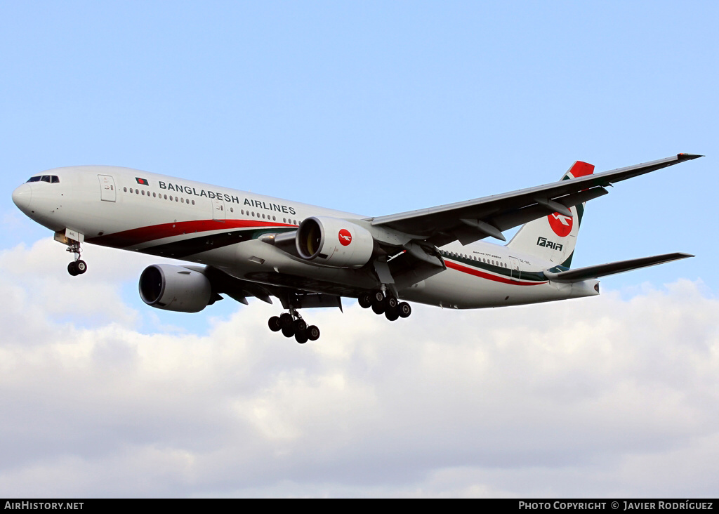Aircraft Photo of S2-AHL | Boeing 777-266/ER | Biman Bangladesh Airlines | AirHistory.net #472576