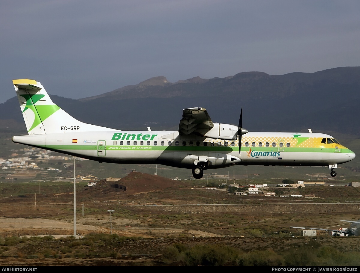 Aircraft Photo of EC-GRP | ATR ATR-72-202 | Binter Canarias | AirHistory.net #472580