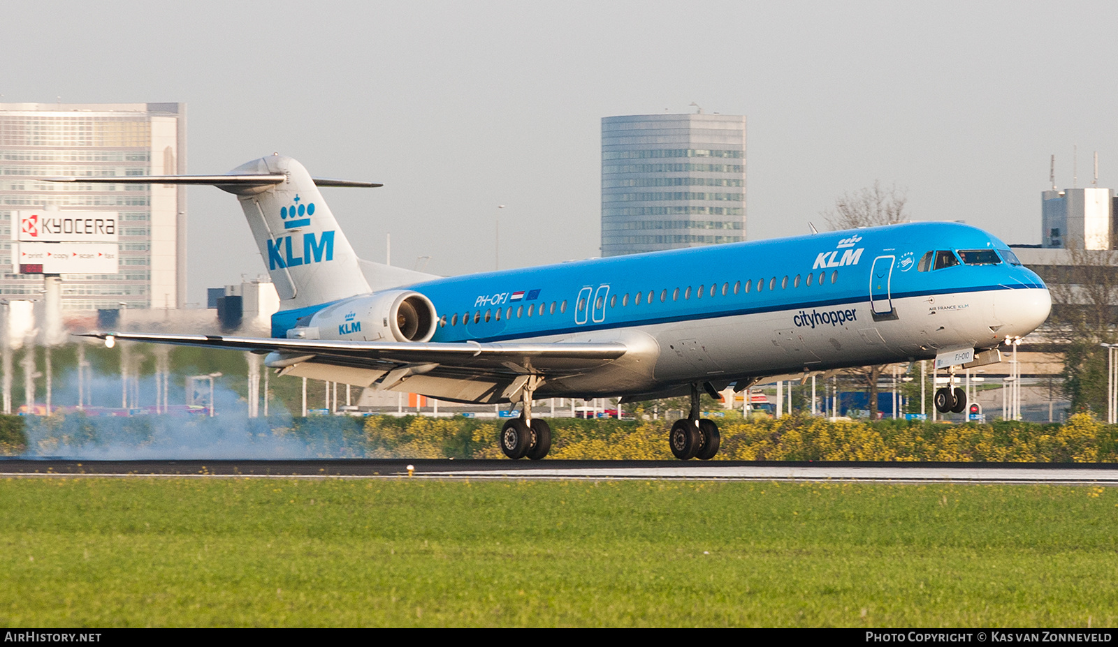 Aircraft Photo of PH-OFJ | Fokker 100 (F28-0100) | KLM Cityhopper | AirHistory.net #472727