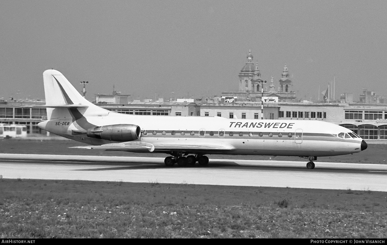 Aircraft Photo of SE-DEB | Sud SE-210 Caravelle 10B1R | Transwede Airways | AirHistory.net #472820