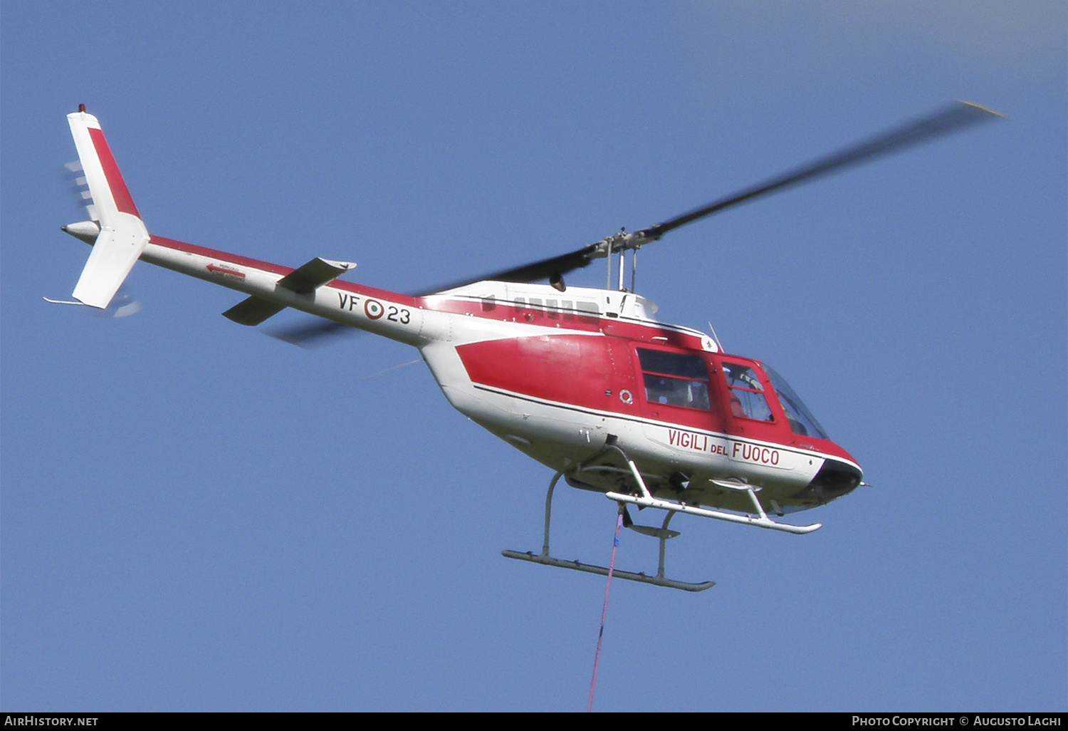 Aircraft Photo of VF-23 | Agusta AB-206B Jetranger III | Italy - Vigili del Fuoco | AirHistory.net #472860