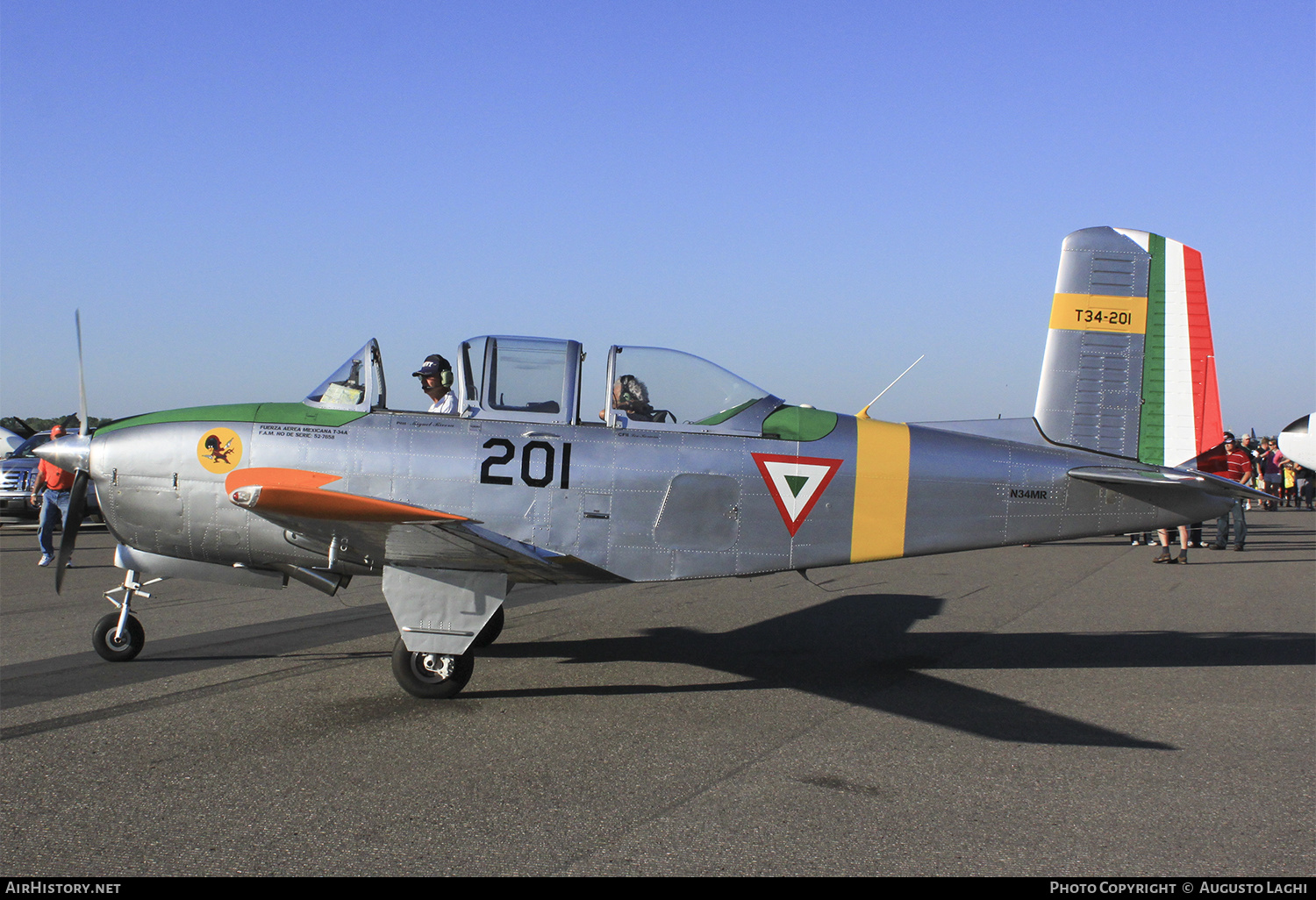 Aircraft Photo of N34MR | Beech T-34A Mentor (A45) | Mexico - Air Force | AirHistory.net #473260
