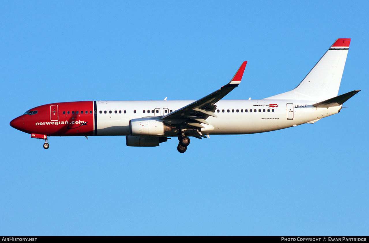 Aircraft Photo of LN-NIK | Boeing 737-8FZ | Norwegian | AirHistory.net #473387