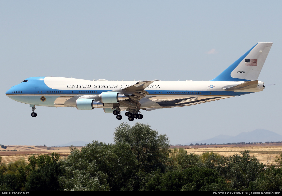 Aircraft Photo of 82-8000 / 28000 | Boeing VC-25A (747-2G4B) | USA - Air Force | AirHistory.net #473447