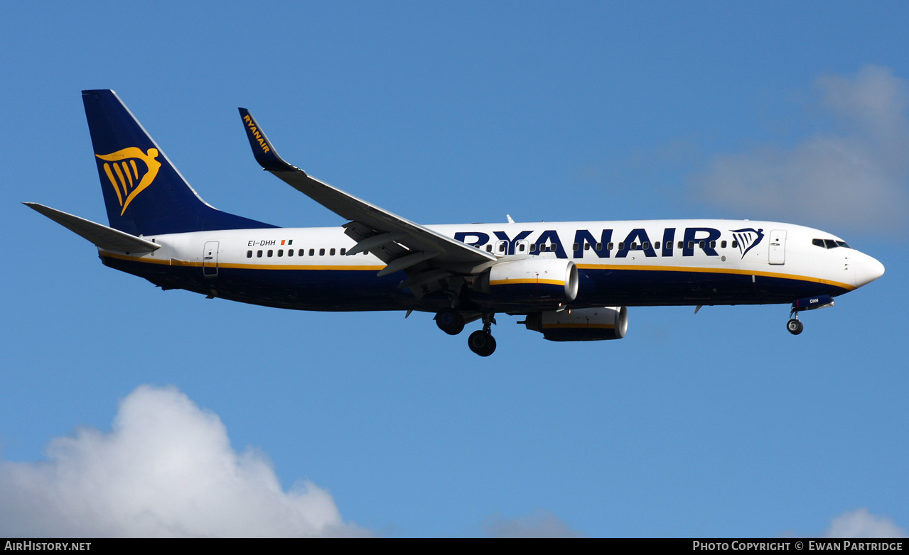 Aircraft Photo of EI-DHH | Boeing 737-8AS | Ryanair | AirHistory.net #473478