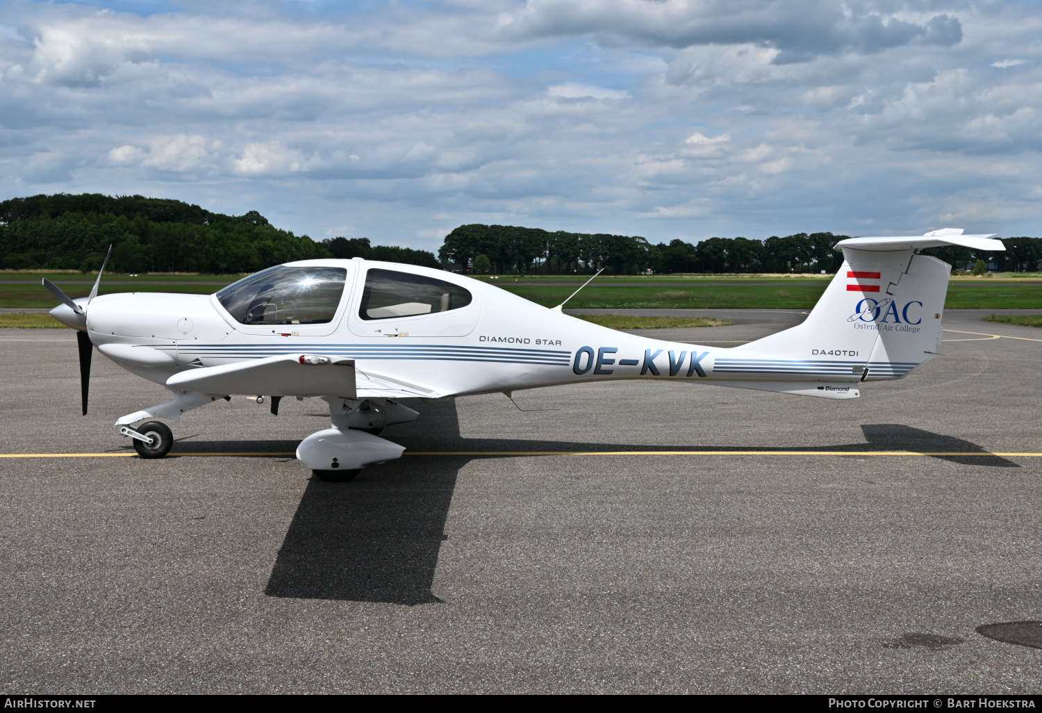 Aircraft Photo of OE-KVK | Diamond DA40D Diamond Star TDI | Ostend Air College - OAC | AirHistory.net #473512
