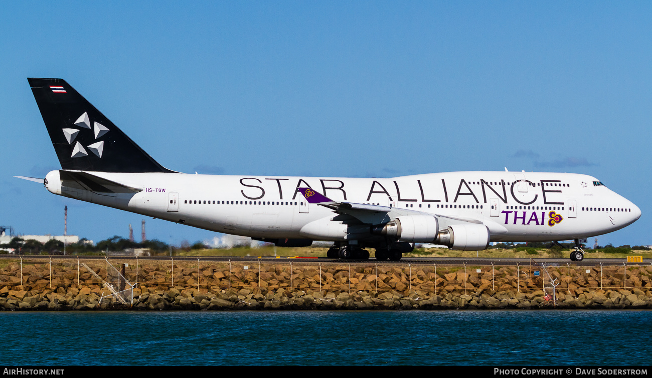 Aircraft Photo of HS-TGW | Boeing 747-4D7 | Thai Airways International | AirHistory.net #473693