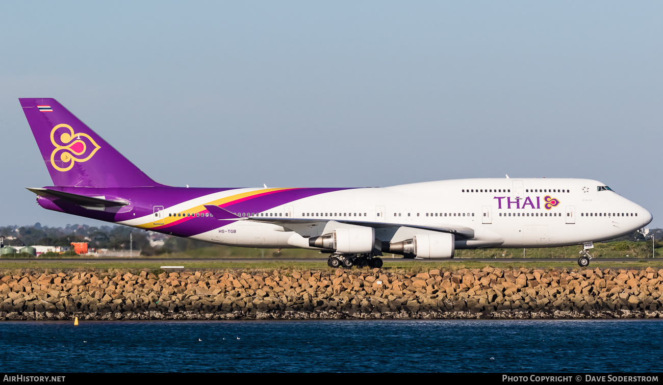 Aircraft Photo of HS-TGB | Boeing 747-4D7 | Thai Airways International | AirHistory.net #473705