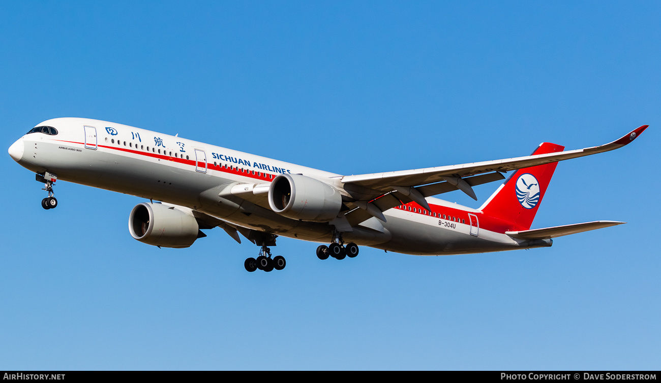 Aircraft Photo of B-304U | Airbus A350-941 | Sichuan Airlines | AirHistory.net #473724