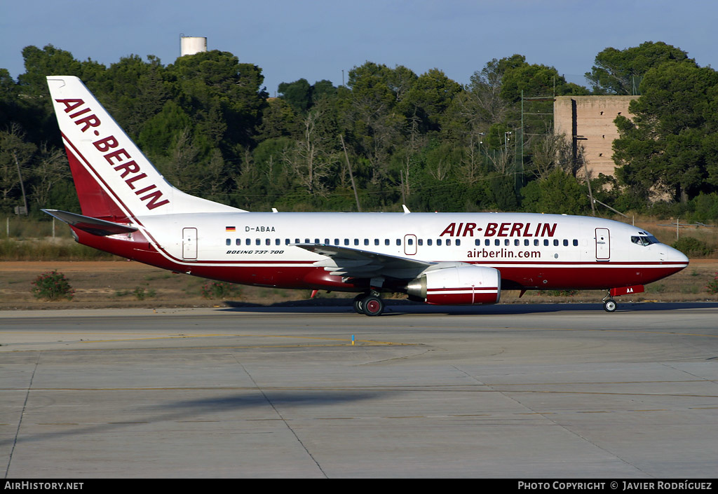 Aircraft Photo of D-ABAA | Boeing 737-76Q | Air Berlin | AirHistory.net #473811