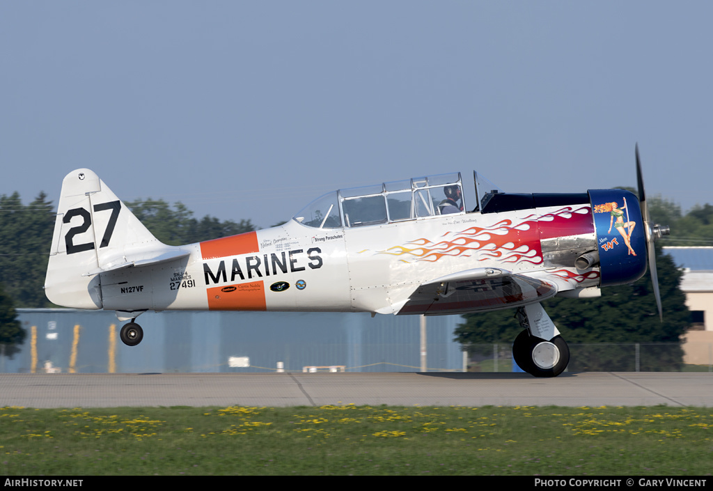 Aircraft Photo of N127VF / 27491 | North American SNJ-4 Texan | USA - Marines | AirHistory.net #473837