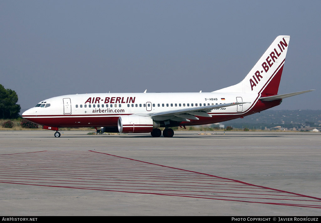 Aircraft Photo of D-ABAB | Boeing 737-76Q | Air Berlin | AirHistory.net #474127
