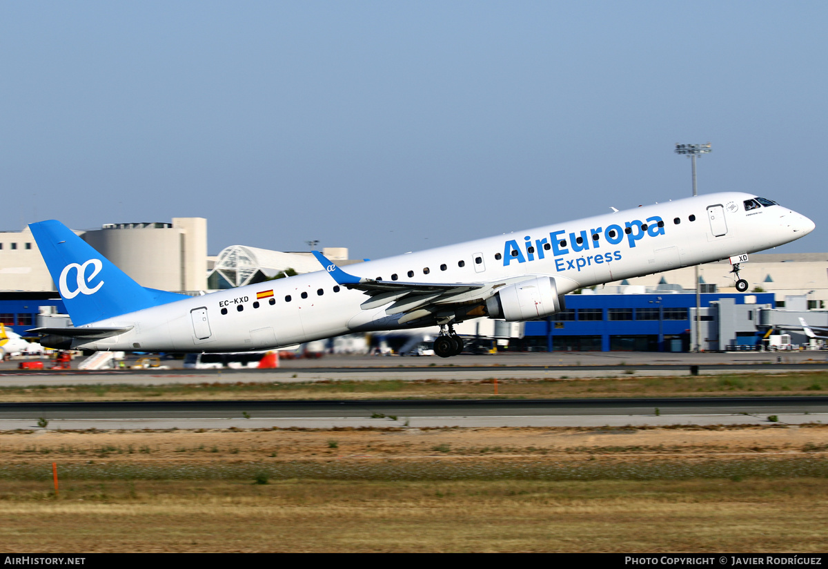 Aircraft Photo of EC-KXD | Embraer 195LR (ERJ-190-200LR) | Air Europa Express | AirHistory.net #474140