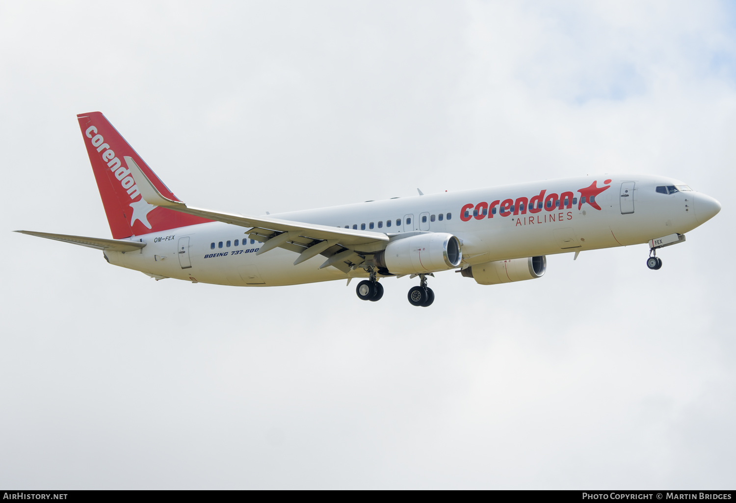 Aircraft Photo of OM-FEX | Boeing 737-8Q8 | Corendon Airlines | AirHistory.net #474175
