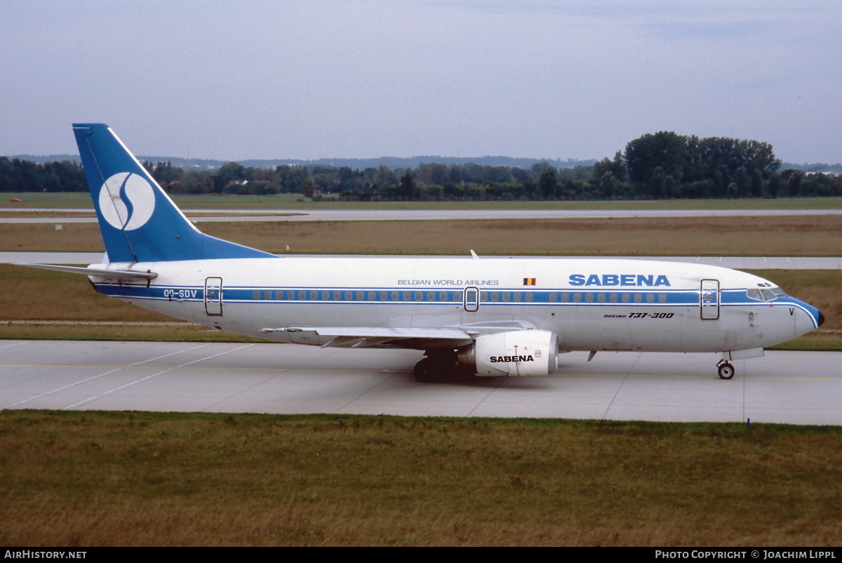 Aircraft Photo of OO-SDV | Boeing 737-329 | Sabena | AirHistory.net #474178