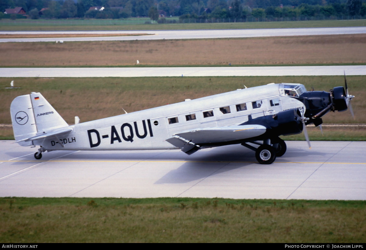 Aircraft Photo of D-CDLH / D-AQUI | Junkers Ju 52/3m g8e | Deutsche Luft Hansa | AirHistory.net #474186