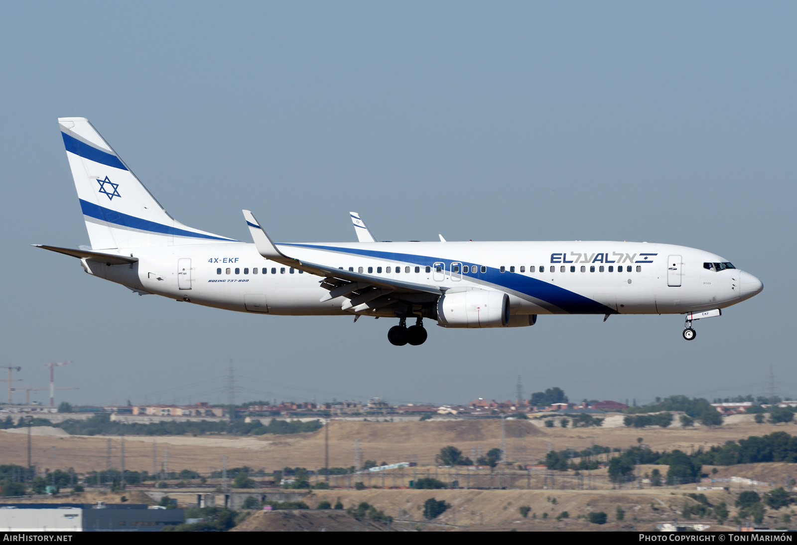Aircraft Photo of 4X-EKF | Boeing 737-8HX | El Al Israel Airlines | AirHistory.net #474197