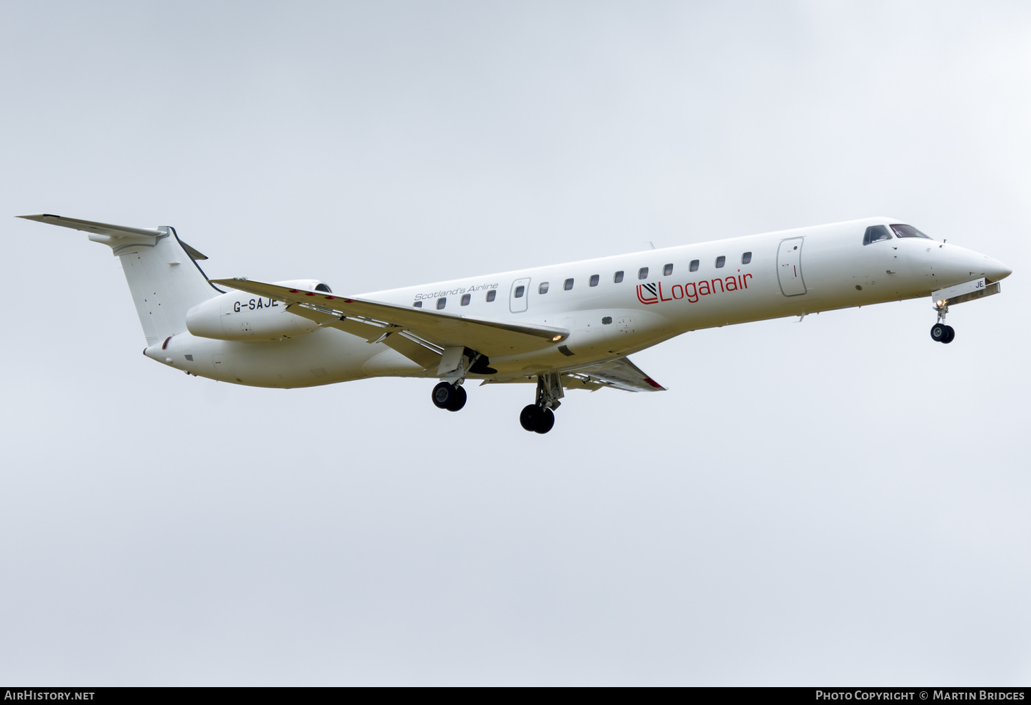 Aircraft Photo of G-SAJE | Embraer ERJ-145EP (EMB-145EP) | Loganair | AirHistory.net #474253