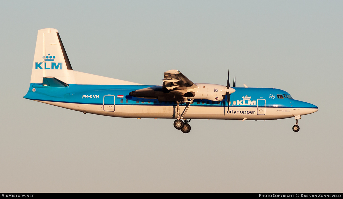 Aircraft Photo of PH-KVH | Fokker 50 | KLM Cityhopper | AirHistory.net #474269
