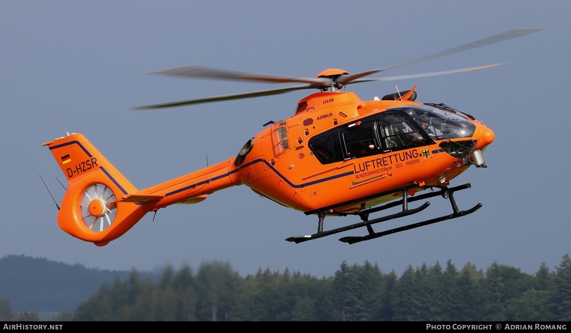 Aircraft Photo of D-HZSR | Airbus Helicopters H-135 (EC-135T-3) | Luftrettung - Bundesministerium des Innern | AirHistory.net #474324