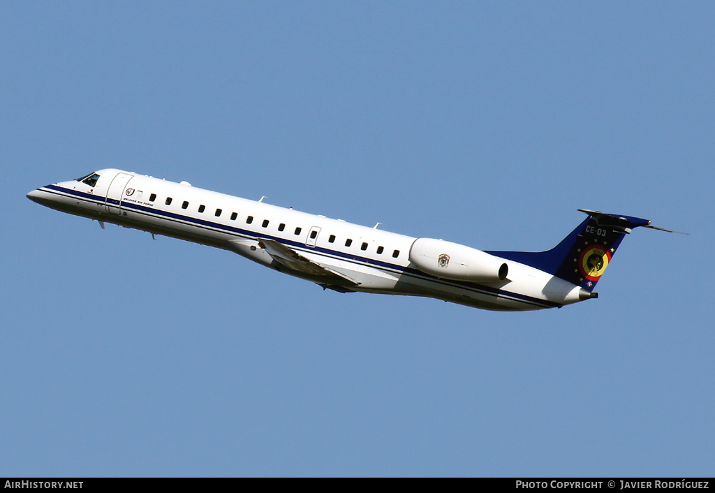 Aircraft Photo of CE-03 | Embraer ERJ-145LR (EMB-145LR) | Belgium - Air Force | AirHistory.net #474336