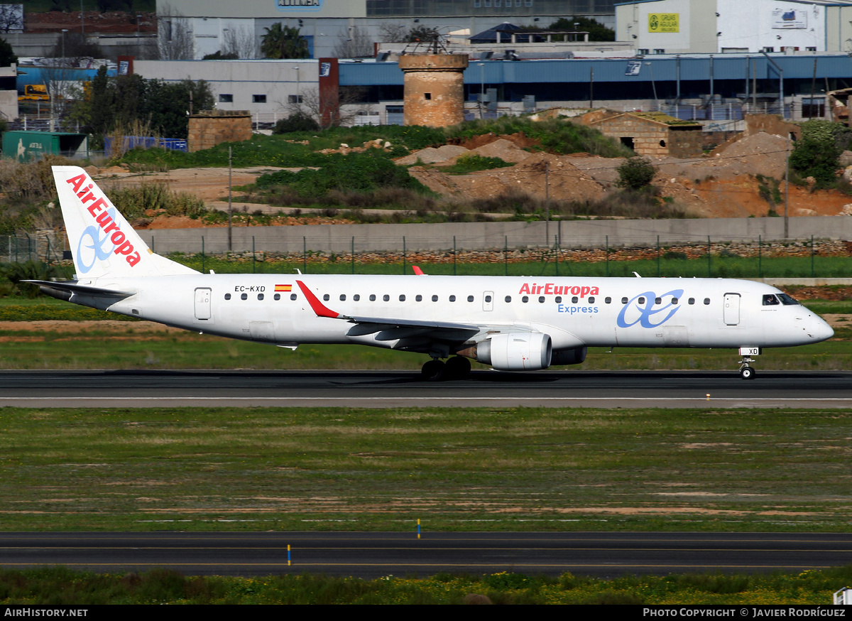 Aircraft Photo of EC-KXD | Embraer 195LR (ERJ-190-200LR) | Air Europa Express | AirHistory.net #474350
