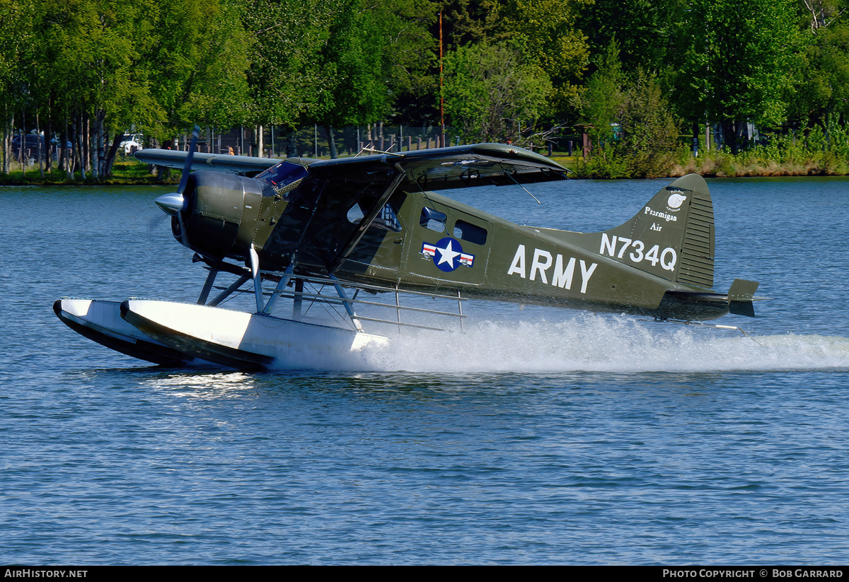 Aircraft Photo of N734Q | De Havilland Canada DHC-2 Beaver Mk.1 | Ptarmigan Air | USA - Army | AirHistory.net #474396