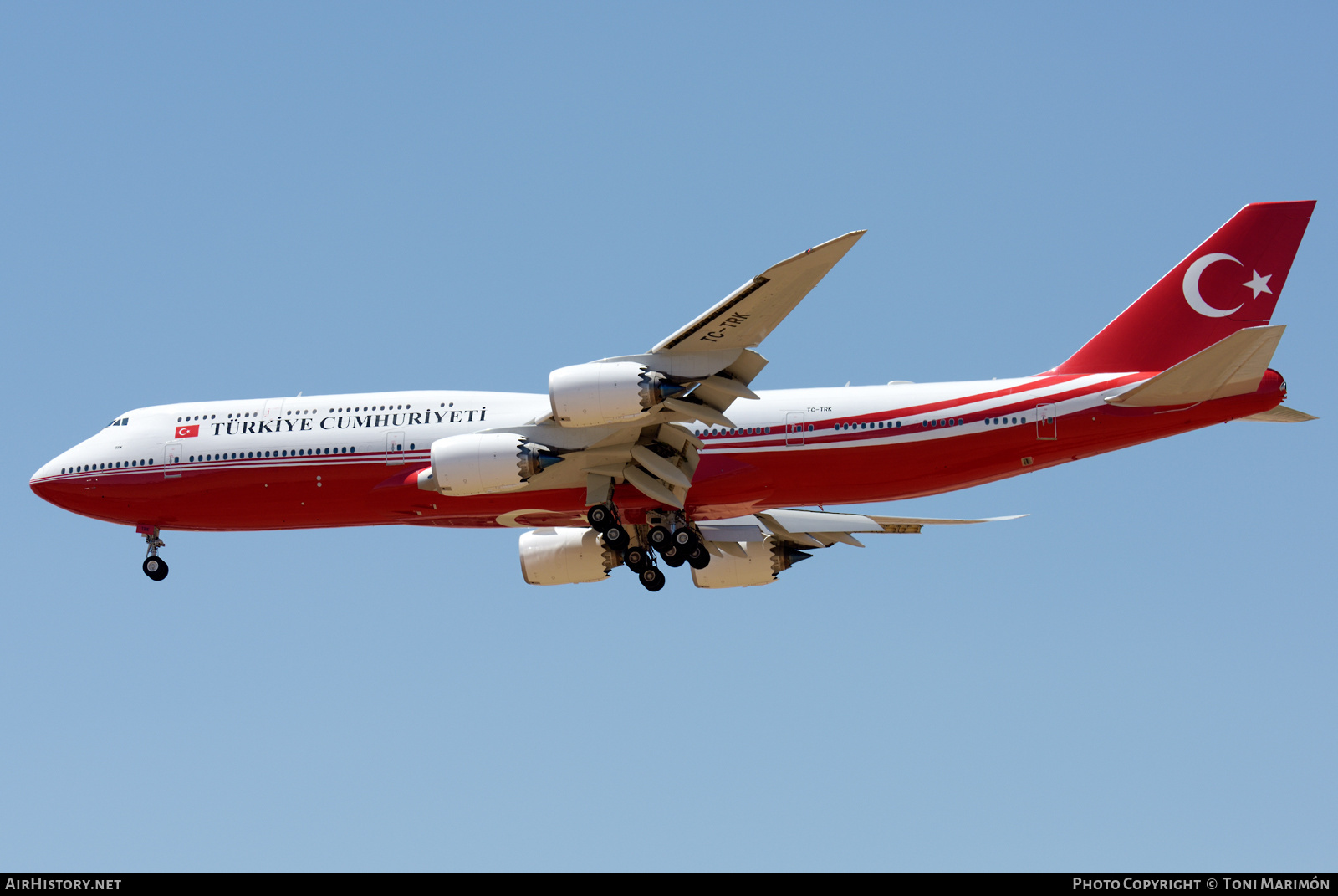 Aircraft Photo of TC-TRK | Boeing 747-8ZV BBJ | Turkey Government | AirHistory.net #474398