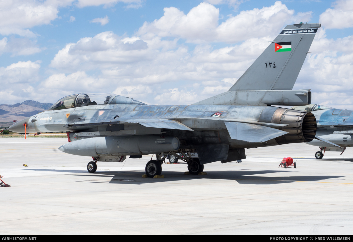 Aircraft Photo of 134 | General Dynamics F-16BM Fighting Falcon | Jordan - Air Force | AirHistory.net #474533