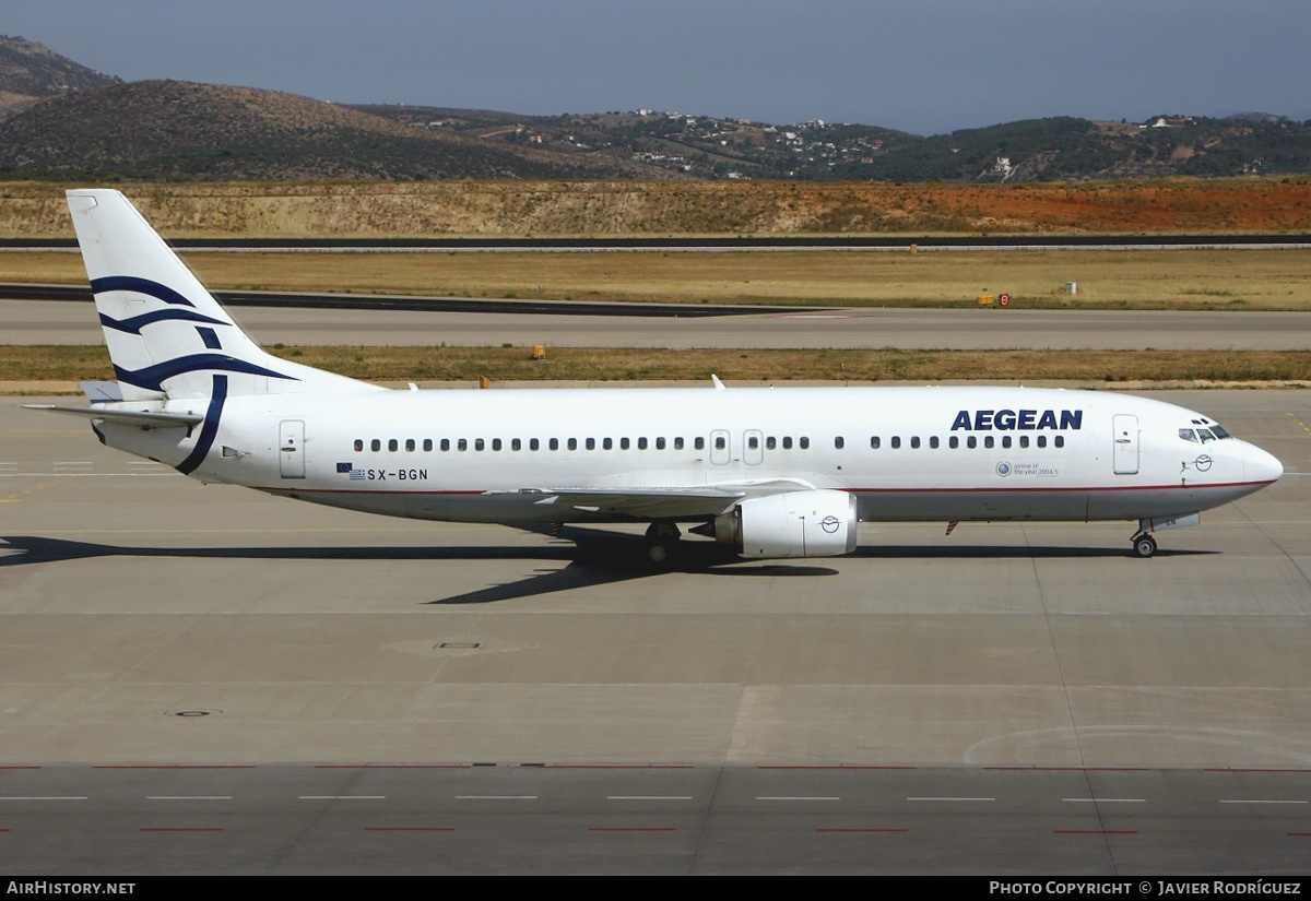 Aircraft Photo of SX-BGN | Boeing 737-45D | Aegean Airlines | AirHistory.net #474592