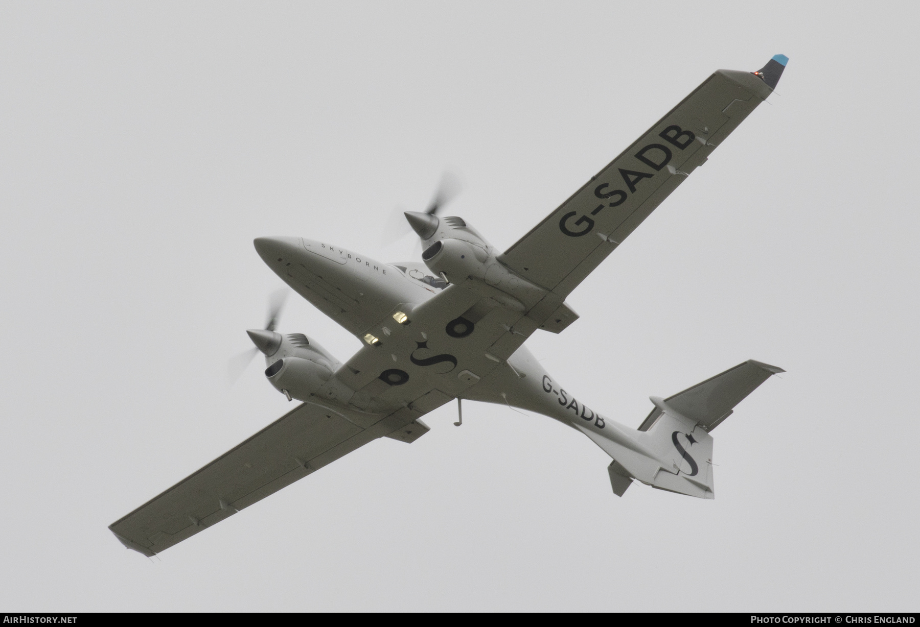Aircraft Photo of G-SADB | Diamond DA42 M Twin Star | Skyborne Airline Academy | AirHistory.net #474650