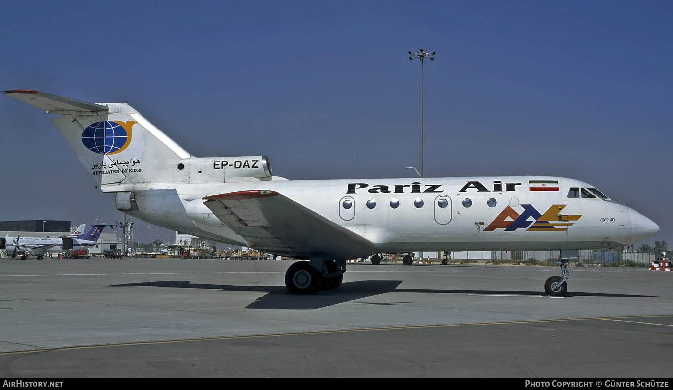 Aircraft Photo of EP-DAZ | Yakovlev Yak-40 | Pariz Air | AirHistory.net #474658