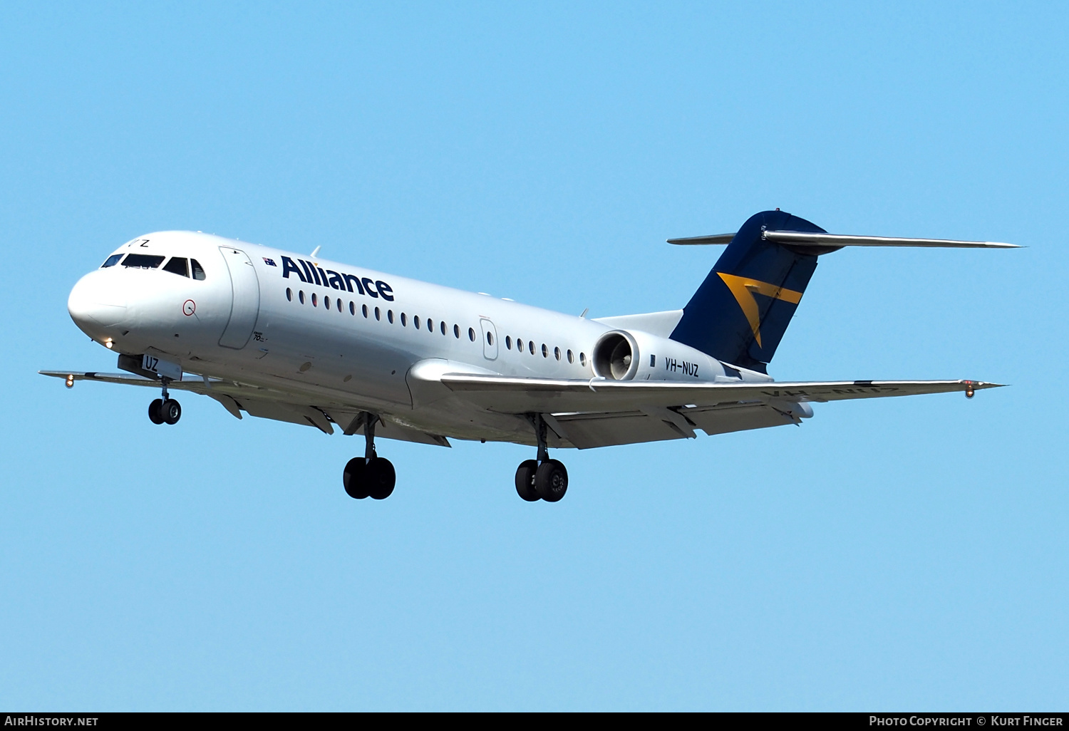 Aircraft Photo of VH-NUZ | Fokker 70 (F28-0070) | Alliance Airlines | AirHistory.net #474681