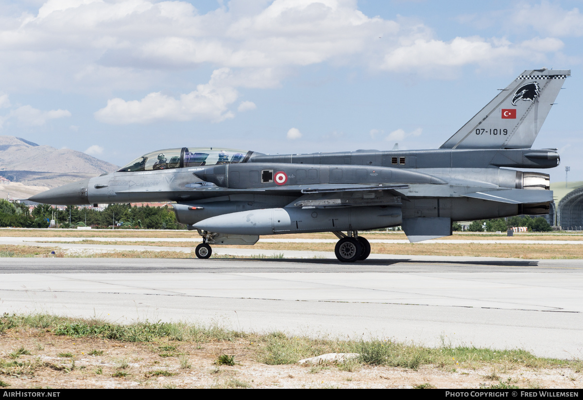 Aircraft Photo of 07-1019 | Lockheed Martin F-16D Fighting Falcon | Turkey - Air Force | AirHistory.net #474723