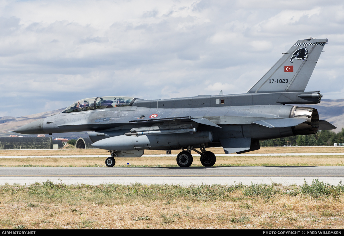 Aircraft Photo of 07-1023 | Lockheed Martin F-16D Fighting Falcon | Turkey - Air Force | AirHistory.net #474732