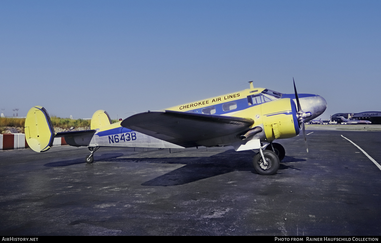 Aircraft Photo of N643B | Beech D18S | Cherokee Air Lines | AirHistory.net #474760