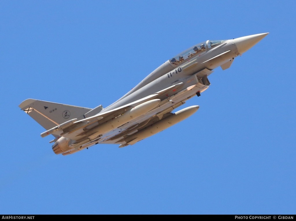 Aircraft Photo of CE.16-10 | Eurofighter EF-2000 Typhoon T | Spain - Air Force | AirHistory.net #474939