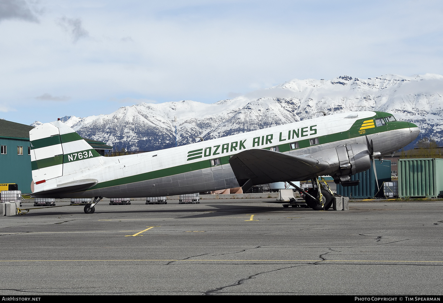 Aircraft Photo of N763A | Douglas DC-3(C) | Ozark Air Lines | AirHistory.net #474943