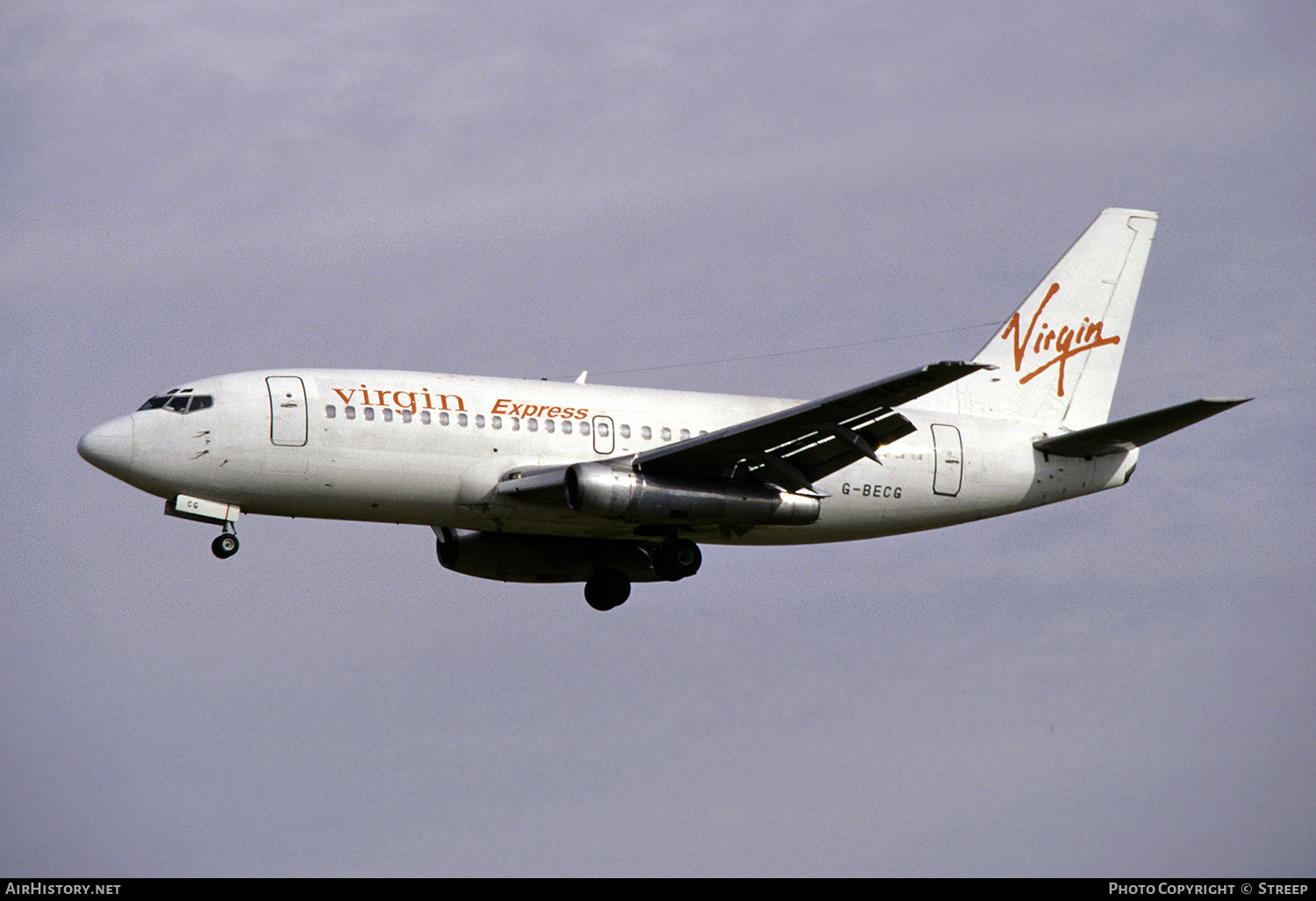 Aircraft Photo of G-BECG | Boeing 737-204/Adv | Virgin Express | AirHistory.net #475027