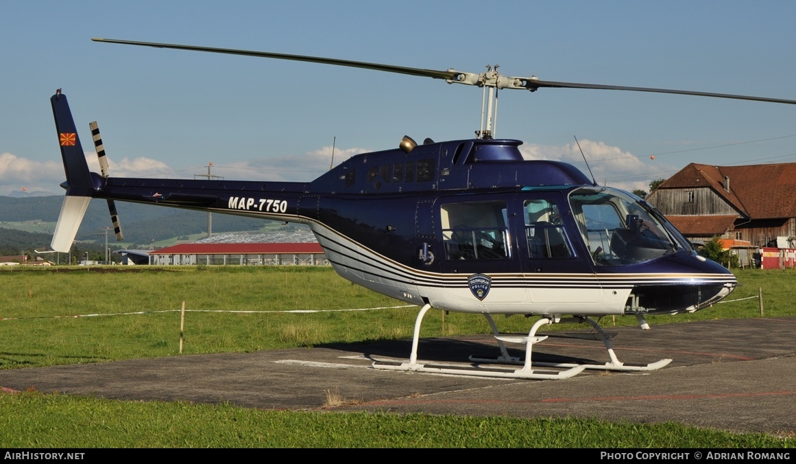 Aircraft Photo of MAP-7750 | Bell AB-206B-2 JetRanger II | North Macedonia - Police | AirHistory.net #475046