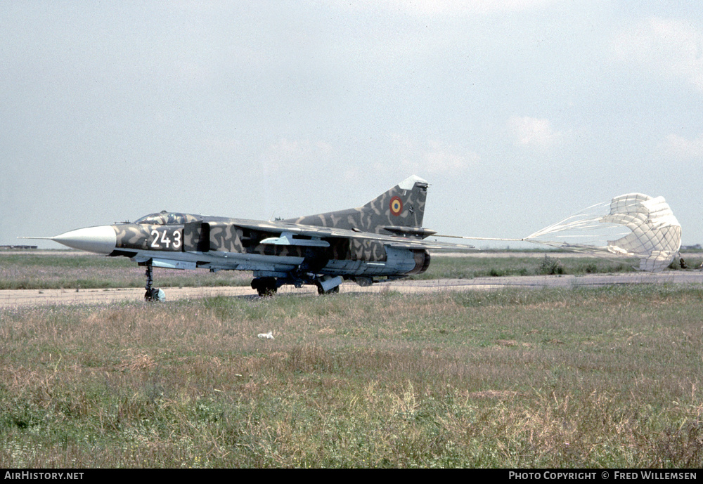 Aircraft Photo of 243 | Mikoyan-Gurevich MiG-23MF | Romania - Air Force | AirHistory.net #475170