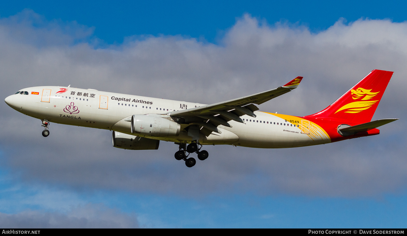 Aircraft Photo of B-8549 | Airbus A330-243 | Capital Airlines | AirHistory.net #475179