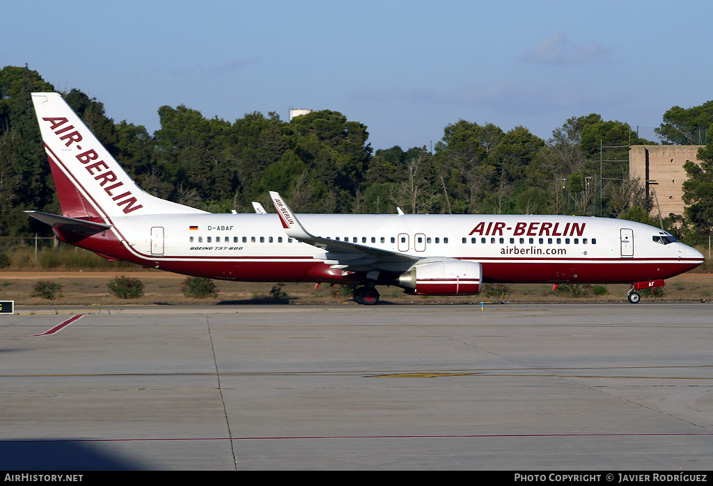 Aircraft Photo of D-ABAF | Boeing 737-86J | Air Berlin | AirHistory.net #475273