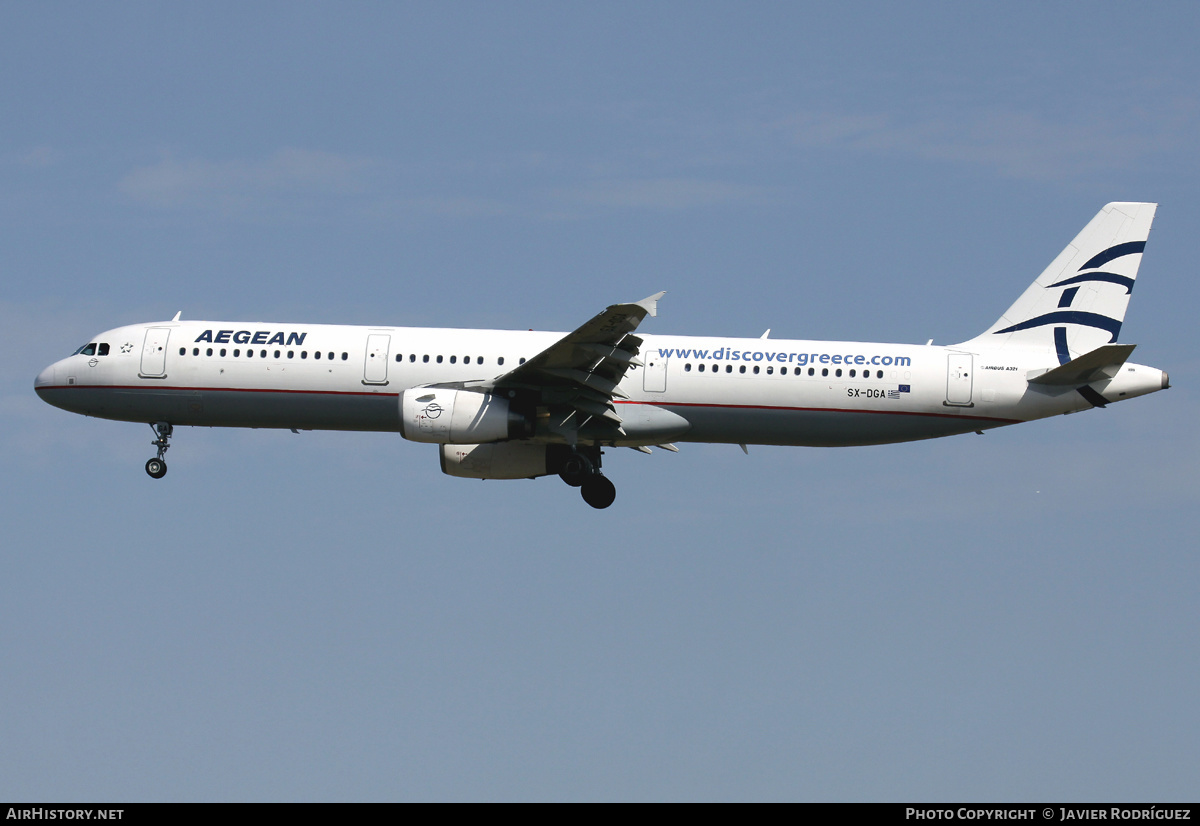 Aircraft Photo of SX-DGA | Airbus A321-231 | Aegean Airlines | AirHistory.net #475280