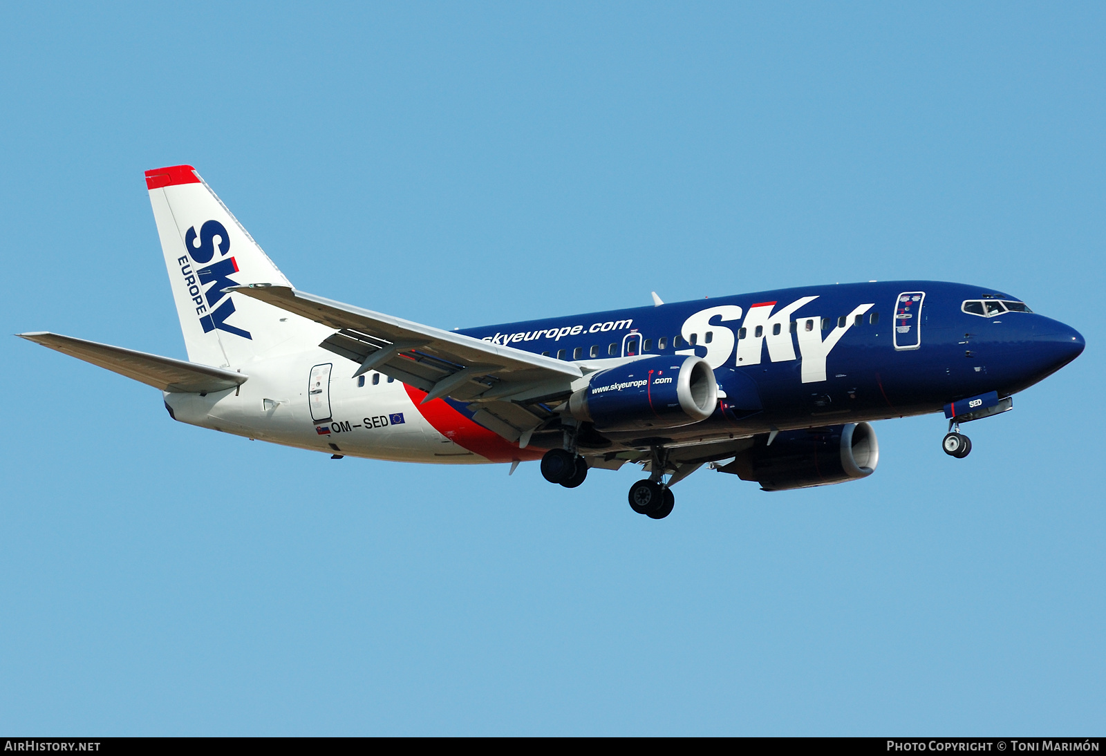 Aircraft Photo of OM-SED | Boeing 737-53C | SkyEurope Airlines | AirHistory.net #475331