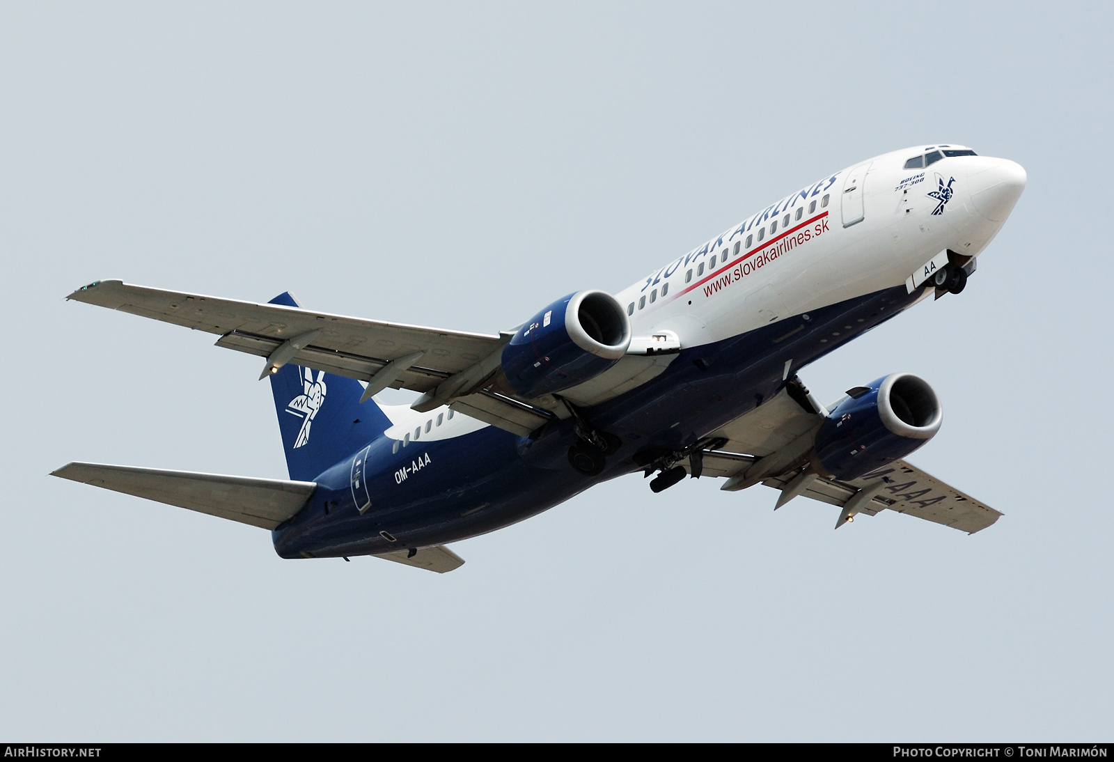 Aircraft Photo of OM-AAA | Boeing 737-3Y0 | Slovak Airlines - Slovenské Aerolínie | AirHistory.net #475460