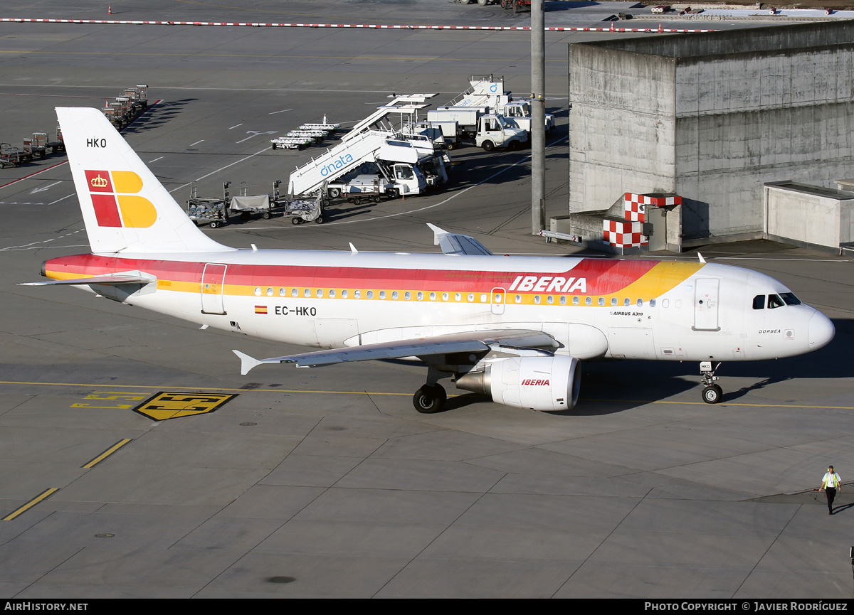 Aircraft Photo of EC-HKO | Airbus A319-111 | Iberia | AirHistory.net #475537